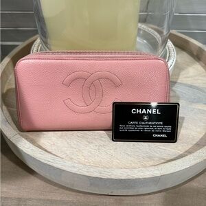 Chanel Soft Pink Leather Wallet